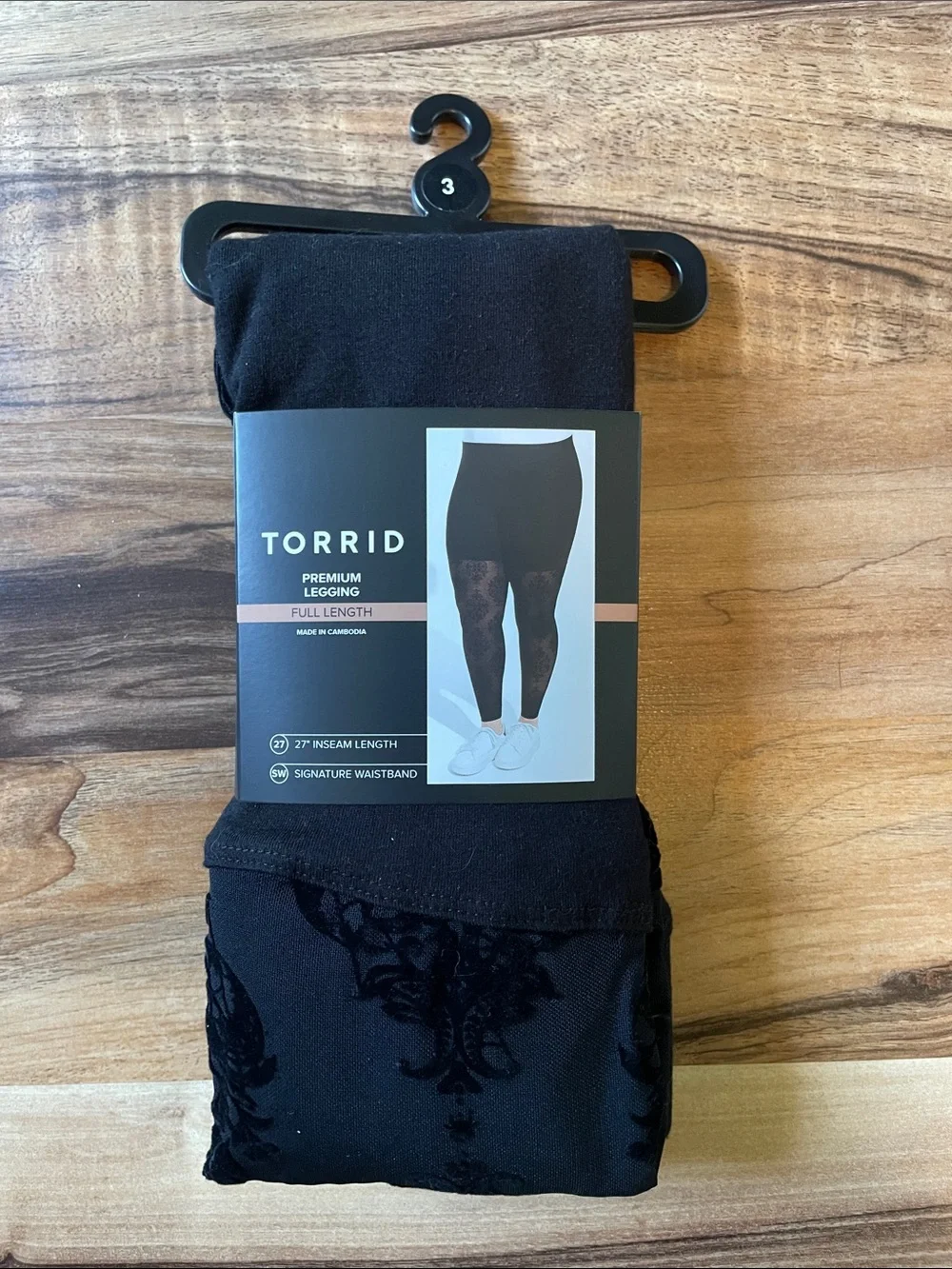 NWT Torrid Damask flocked mesh full length leggings size 3 3x 22 24 - Picture 4 of 6